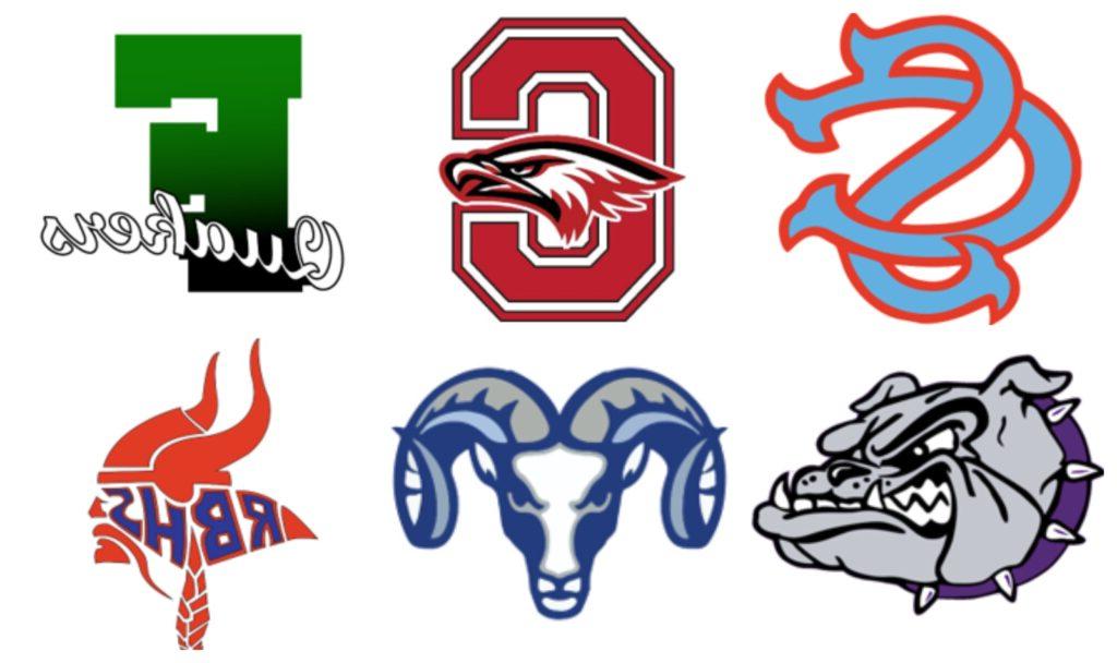 Logos for Chief Sealth, Cleveland, Franklin, Garfield, Ingraham, and Rainier Beach high schools.